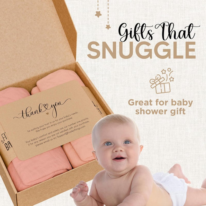 KoolerThings Bassinet Sheet for Bassinet Mattress - 100% Organic Muslin Cotton - Snuggly Soft & Cozy Sheets Fitted for Maxi COSI Iora, Angelbliss, Baby Joy, & Kids Club Bedside Sleeper - 2 Pack - Image 5